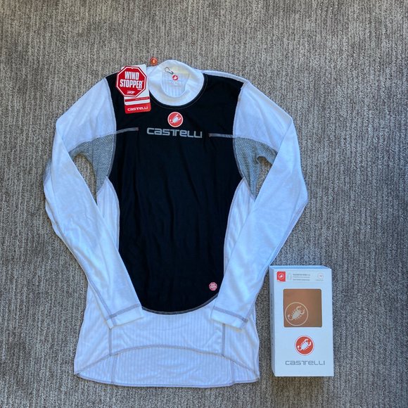 New Men's XS Castelli Flanders Windstopper Cycling Long Sleeve Base Layer Shirt - Picture 1 of 5